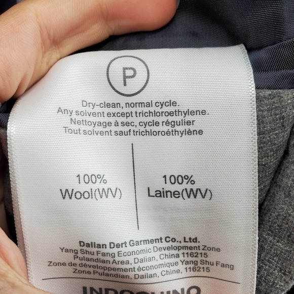 Indochino Wool Blazer Collared Coat in Gray Size 40 US NEW WITH TAGS - Picture 5 of 6